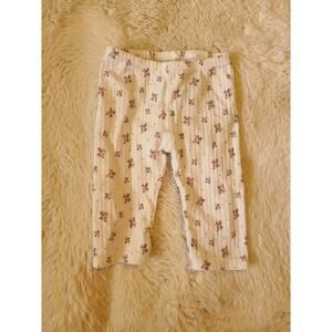 JANIE and JACK floral Baby Girls Pants 100%cotton 3-6 Months